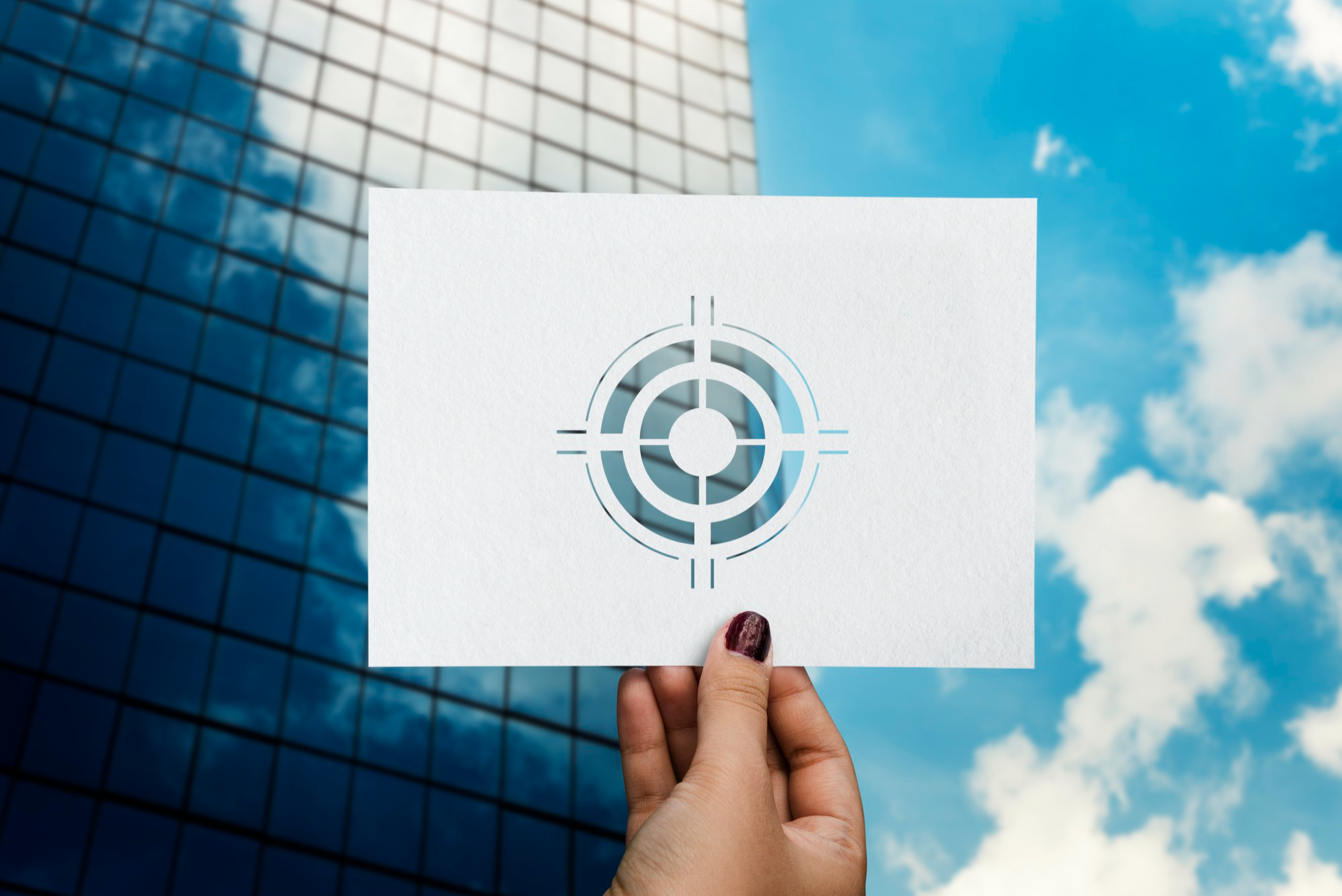 goals-target-aspiration-perforated-paper-bullseye